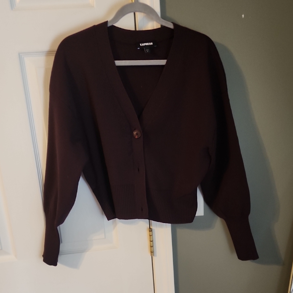 Express plum cardigan brand new without tags